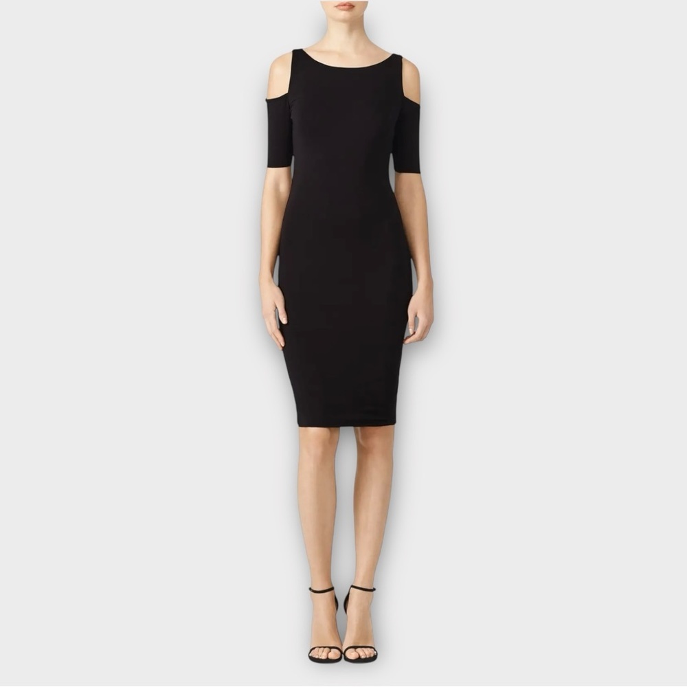Bailey 44 Black Nicks Cold Shoulder Jersey Dress in Black Women’s Size 4